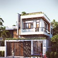 Modern Single-Family Villa 3d model