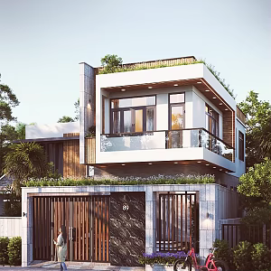 Modern Single-Family Villa 3d model