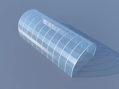 Transparent Semicircular Cylindrical Storage Container With Striped Structure For Home Use 3d model