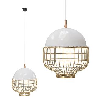 magnolia Birdcage Chandelier 18 3d model