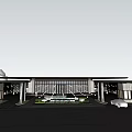 Modern Gate Community Gate 3d model