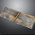 Vintage Open Old Book With Worn Pages And Colorful Decorative Patterns