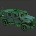 Gray Military Armored Off Road Vehicle With Rugged Design And Roof Equipment