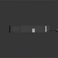 Sleek Black Electronic Device With Multiple Ports And Control Interfaces
