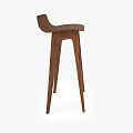 Pair of Modern Wooden Leisure Chairs With Simple Design And Dark Light Wood Tones