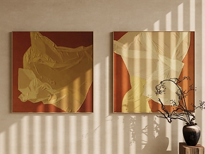 Modern decorative painting combination 3d model