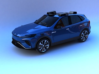 Unmanned New Energy Electric Car 3d model