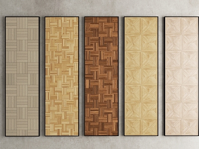 Modern Tianzige wood mosaic wood tile 3d model