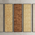 Modern Tianzige wood mosaic wood tile 3d model