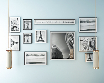 Modern Photo Wall Hanging Painting 3d model