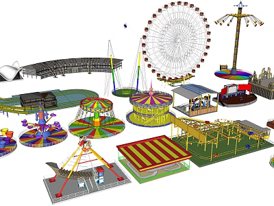 Modern Amusement Equipment Children's Amusement Park Equipment Facilities 3d model