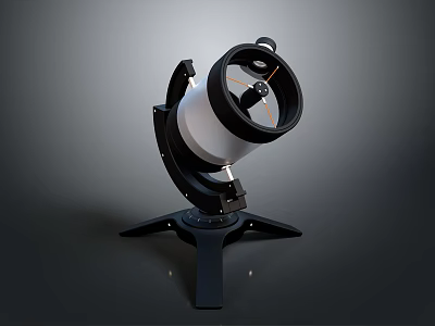 Advanced Astronomical Telescope With Stable Tripod Stand And Metallic Design 3d model