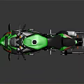 Green Sport Motorcycle With Sleek Design Black Red Accents And Modern Styling