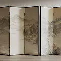 new chinese style screen 3d model