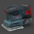 BOSCH Professional Power Sander With Blue Red Design And Sandpaper Pad
