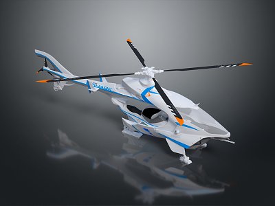 Modern Aircraft Helicopter Future Helicopter Sci-Fi Helicopter Civil Helicopter 3d model