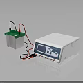 Laboratory Power Supply Equipment With Green Lid Tank Connected Wires And Digital