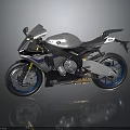 Sleek Modern Sport Motorcycle With Silver Black Body And Stylish Wheels