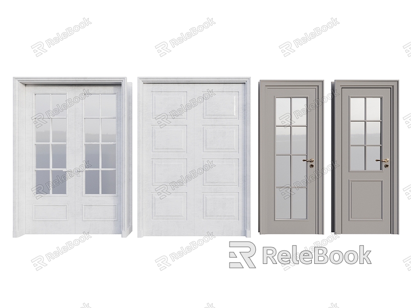 Middle style swing door combination double door swing door model