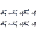 Stainless Steel Faucets With Various Handle Designs For Home Kitchen And Bathroom Use
