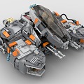 LEGO toy blocks fighter universe futuristic sci-fi warship aircraft 3d model