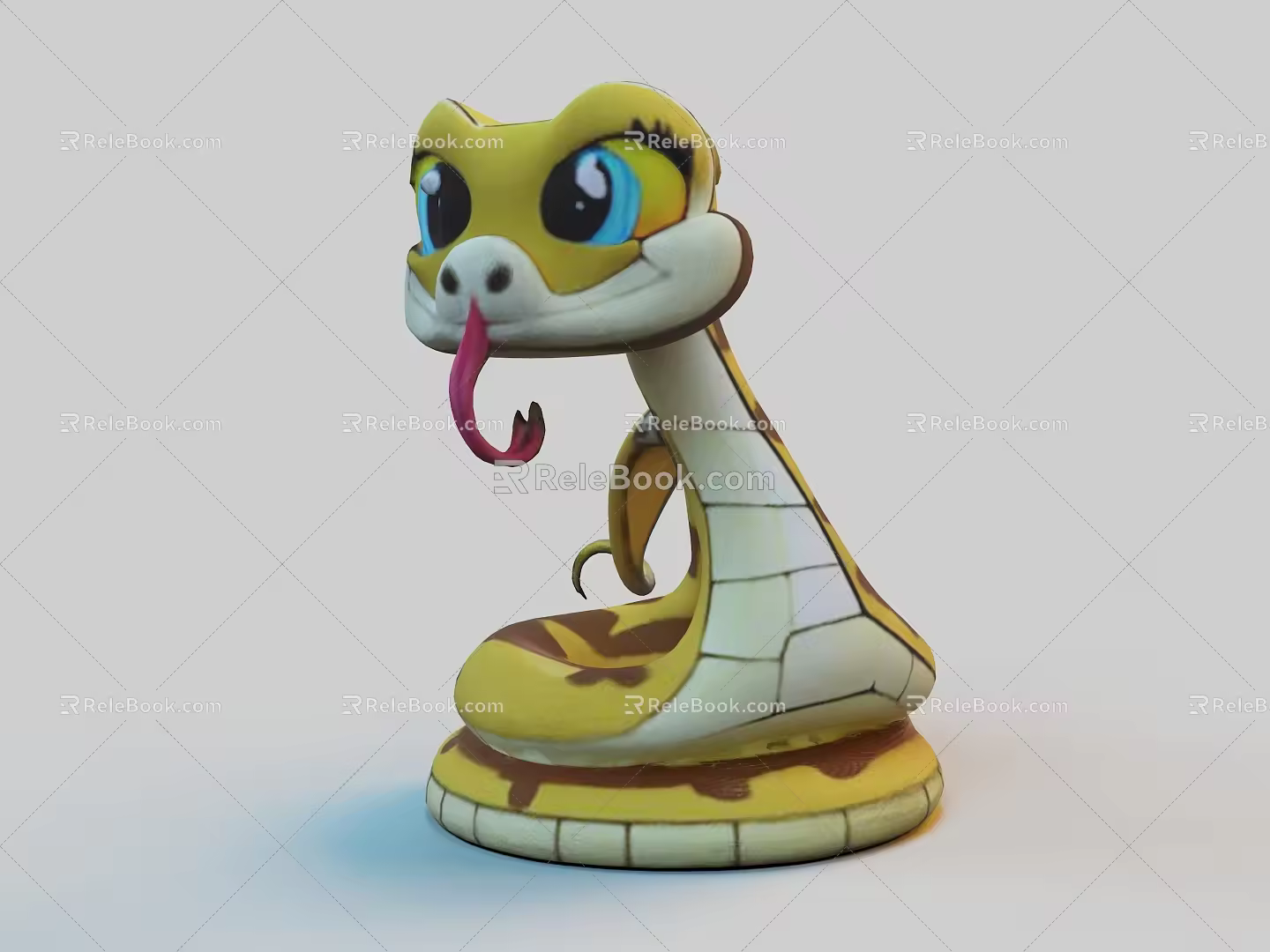 New Year Cute Little Snake Baby Cartoon Snake Expression Bag Snake Furry Snake Gentle Snake Lively Snake Smart Snake Fun Snake Toy Snake Jewelry Moving 3d model