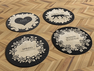 Round carpet 3d model