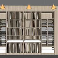 Modern display rack sample block display rack 3d model