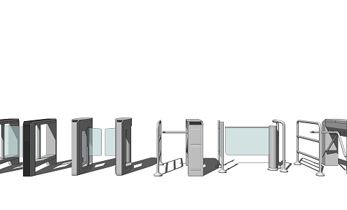 Modern gate safety gate 3d model