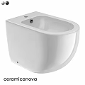 White Wall Mounted Toilet With Modern Minimalist Design And Sleek Surface