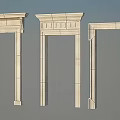 Three Different Styles Of Stone Architectural Door Frame Components With Classic Design