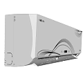 Modern Wall Mounted Air Conditioner Fan With Sleek White And Gray Design