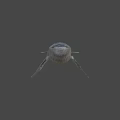 Realistic 3D Model of Blue Whale with Detailed Features on Blue Background