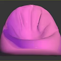 Stylish Modern Pink Bean Bag Chair With Comfortable Design And Soft Texture