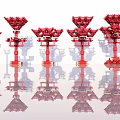 new chinese style column landscape column 3d model