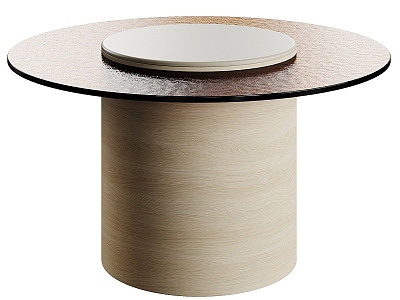 Modern round glass coffee table side table model