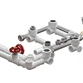 Modern pipe sewer pipe drain pipe parts 3d model