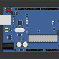 High Quality Electronic Circuit Board With Black Connectors And White Components