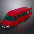 minibus minivan driverless bus school bus van box car 3d model