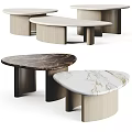 Modern Coffee Tables With Marble Tops Wooden Bases And Various Shapes In White Black Beige