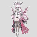 Manga Female Anime Female Cartoon Female Girl Female Character Game Female Witch Mage Cute Girl 3d model