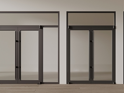 Modern double door glass door KFC door model