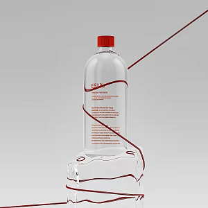 Mineral Water Pure Water Ice Block Rope 3d model