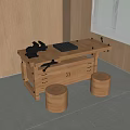 Modern workbench 3d model