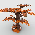 Lego toy tree maple tree yellow tree dead tree 3d model
