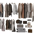 Stylish Clothes Collection Featuring Coats Jackets Dresses Pants Bags And Luggage