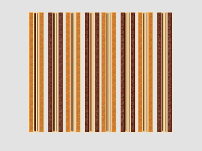 Carved Decorative Patterns Featuring Vertical Yellow and Brown Stripes with Varying Widths and Shades 3d model
