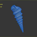 Conch Marine Animal With Spiral White Shell And Detailed Texture Isolated On Dark Background