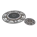 Mechanical Clutch Plates Circular Metallic Geared Disc Machinery Parts