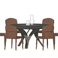 Modern Dining Table and Chair Combination 3d model